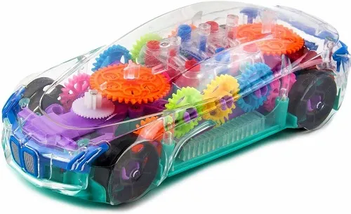 Concept Musical and 3D Lights Kids Transparent Car , Toy for 2 to 5 Year Kids Baby Toy, Multicolor image 4
