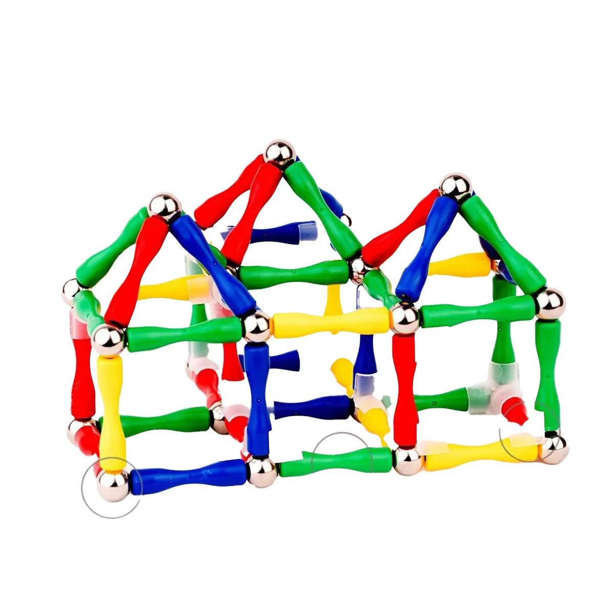 Magnetic Building Set - Educational and Stimulating Magnetic Toy for Both Kids and Adults, 3D Building Blocks & Tiles Puzzle 63 Pcs & 124 Pcs image 1