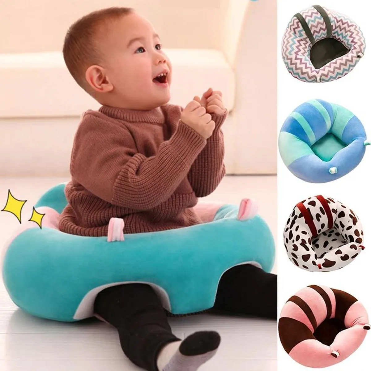 Baby Sofa Infant Support Seat Learning Sitting Chair for Babies Soft Plush Floor Seats Keep Sitting Posture Comfortable Coussin image 1