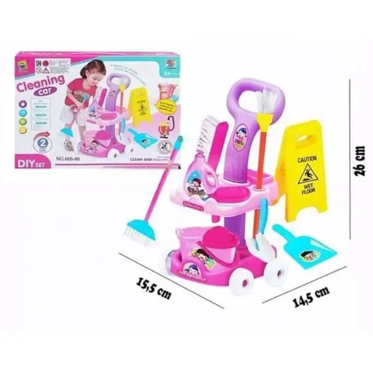 Kids Mini Cleaning Play Set Cleaning Car With Accessories Children's Pretend Mini DIY  Cleaning Set Car image 3