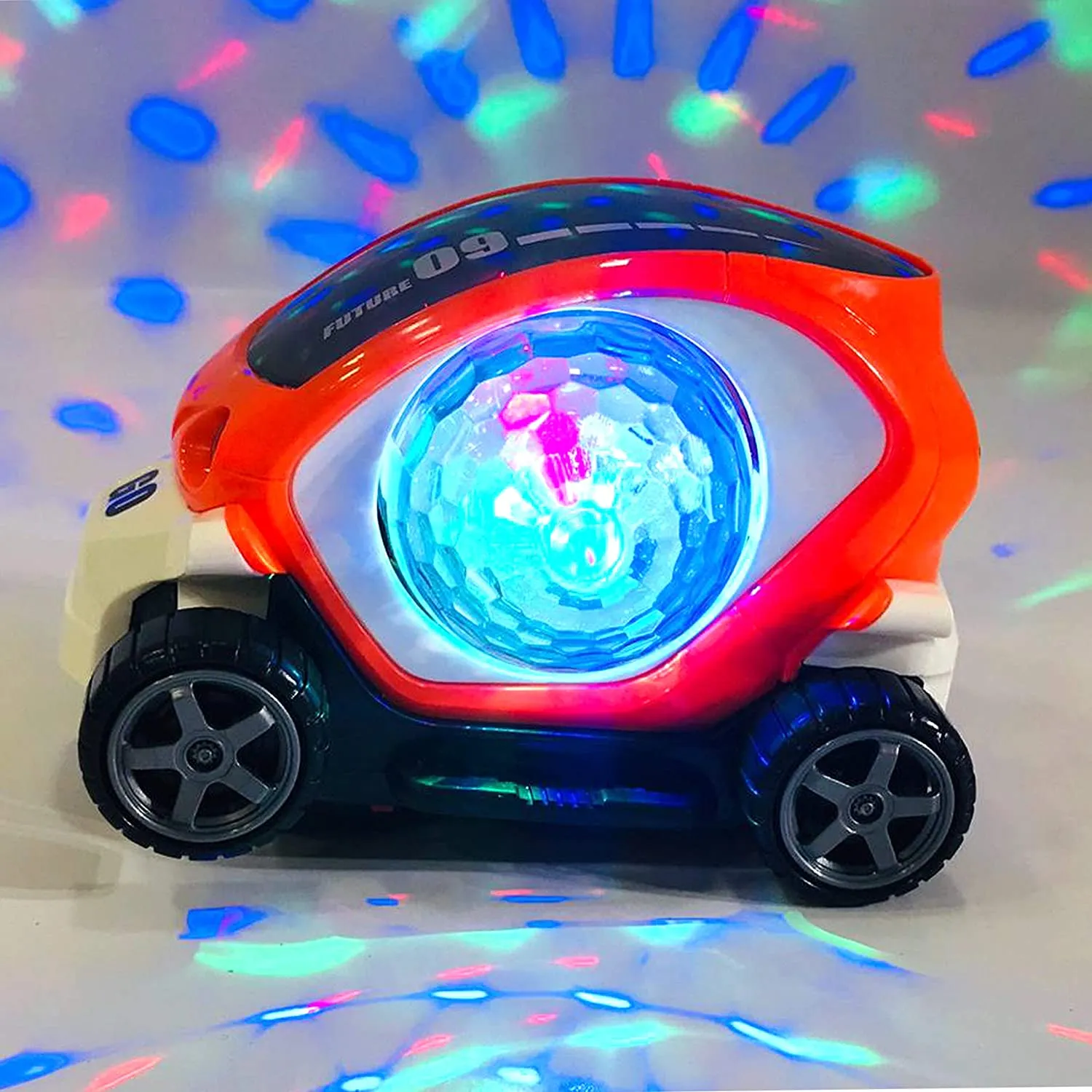 360 Degree Rotating 09 Car Musical Car Rotate 360° with Flashing Light & Music With Bump And Go Toy  (Multicolor) image 5