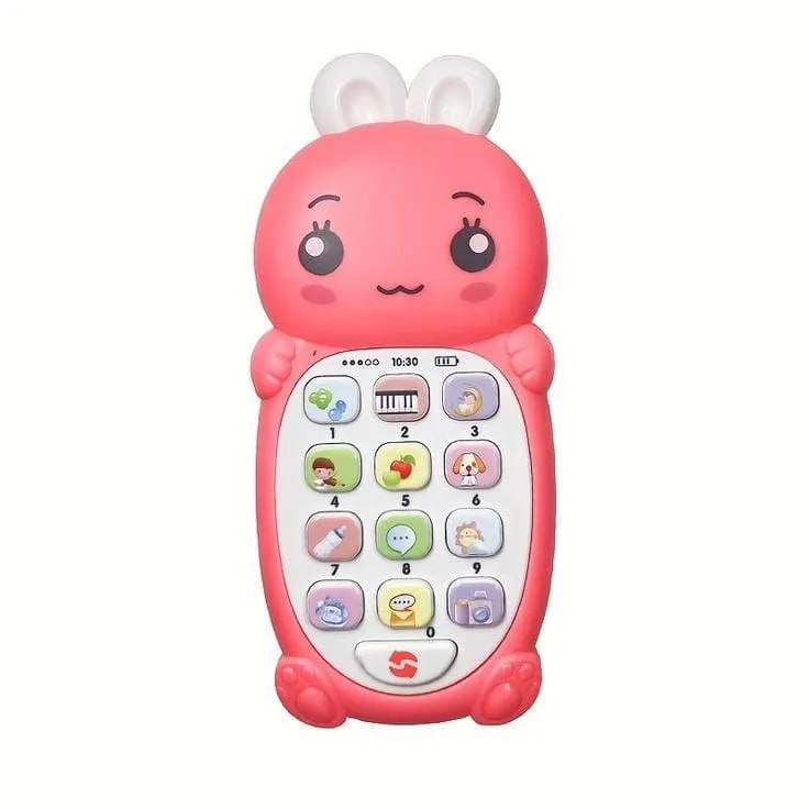 Baby Simulative Rabbit Phone, Children's Music And Lighting Toys, Early Education Puzzle Phone, Piano Music, Lullabies, Word Recognition, Letter Songs, Nursery Rhymes, Number Recognition image 2
