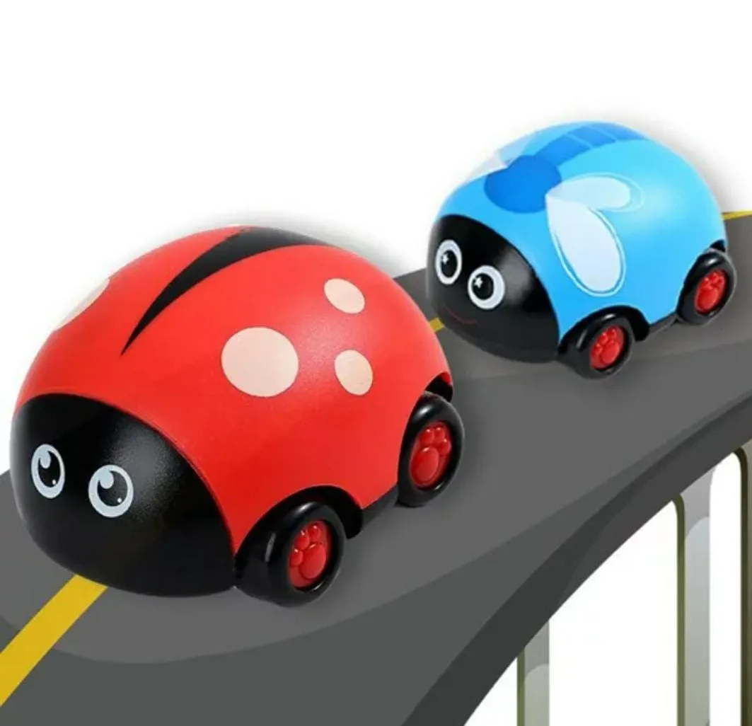 4 Pcs Ladybug Pull Back Car Educational Toys For Toddlers Party Favors Infant Car Toys Educational Toys For Kids Ladybug Toys Pull Back Cars Kids Trucks Sports Car Abs Grasp Child image 6