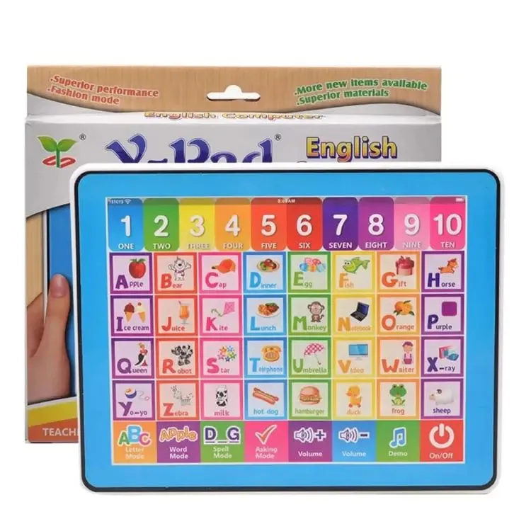 Smart Toy Tablet, Children English Learning Machine 6 Educational Functions For Home Kids Early Learning Mini  Y -Pad