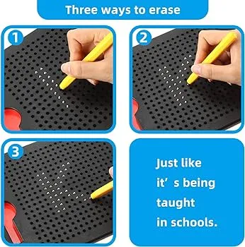 Magnet Learning Board Drawing Magnetic Slate Magic Slate With Replacement Stylus Pen for Free Play Magnet Pad Magnetic Drawing Board image 5