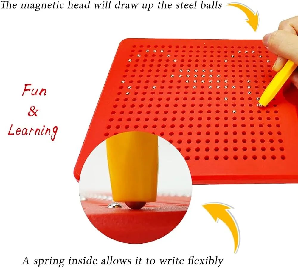 Magnet Learning Board Drawing Magnetic Slate Magic Slate With Replacement Stylus Pen for Free Play Magnet Pad Magnetic Drawing Board image 8