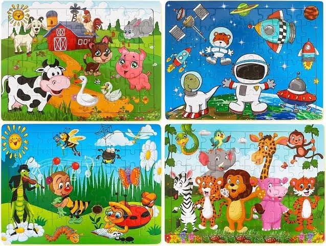Wooden Jigsaw Puzzles Set for Kids Age 2-6 Year Old 30 Piece Colorful Wooden Puzzles for Toddler Children Learning Educational Puzzles Toys for Boys and Girls  image 6