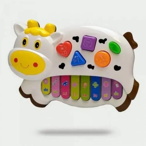 Fun And Educational Cow-Shaped Music Piano Toy with Lights and Sounds image 3