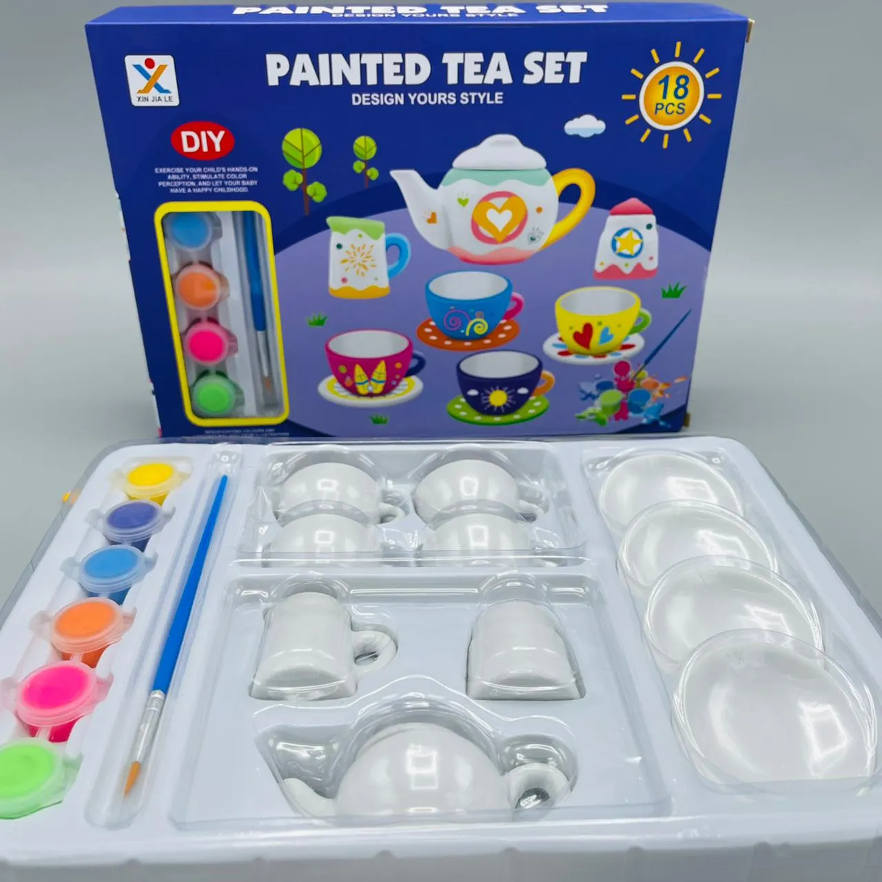 Ceramic Dreamy Tea Set -Time Fun: Paint Your Own Tea Set with our High-Quality DIY Painting Kit image 6