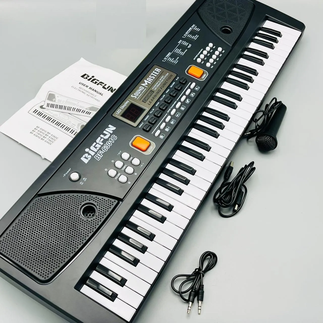 Big Fun 61 Keys Keyboard Piano , Piano for Kids With Microphone Portable Electronic Keyboards For Beginners Multi Keys Musical Toy for 3/4/5/6/7 Year Old Girls Boys - 61 Keys - Black image 2