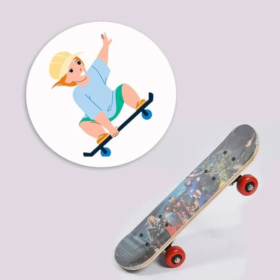 Cartoon Wood Skateboard Skating Board Lightweight Board Cool Skate Board for Beginner/Kids/Teens/Adult and Return Gift Item image 5