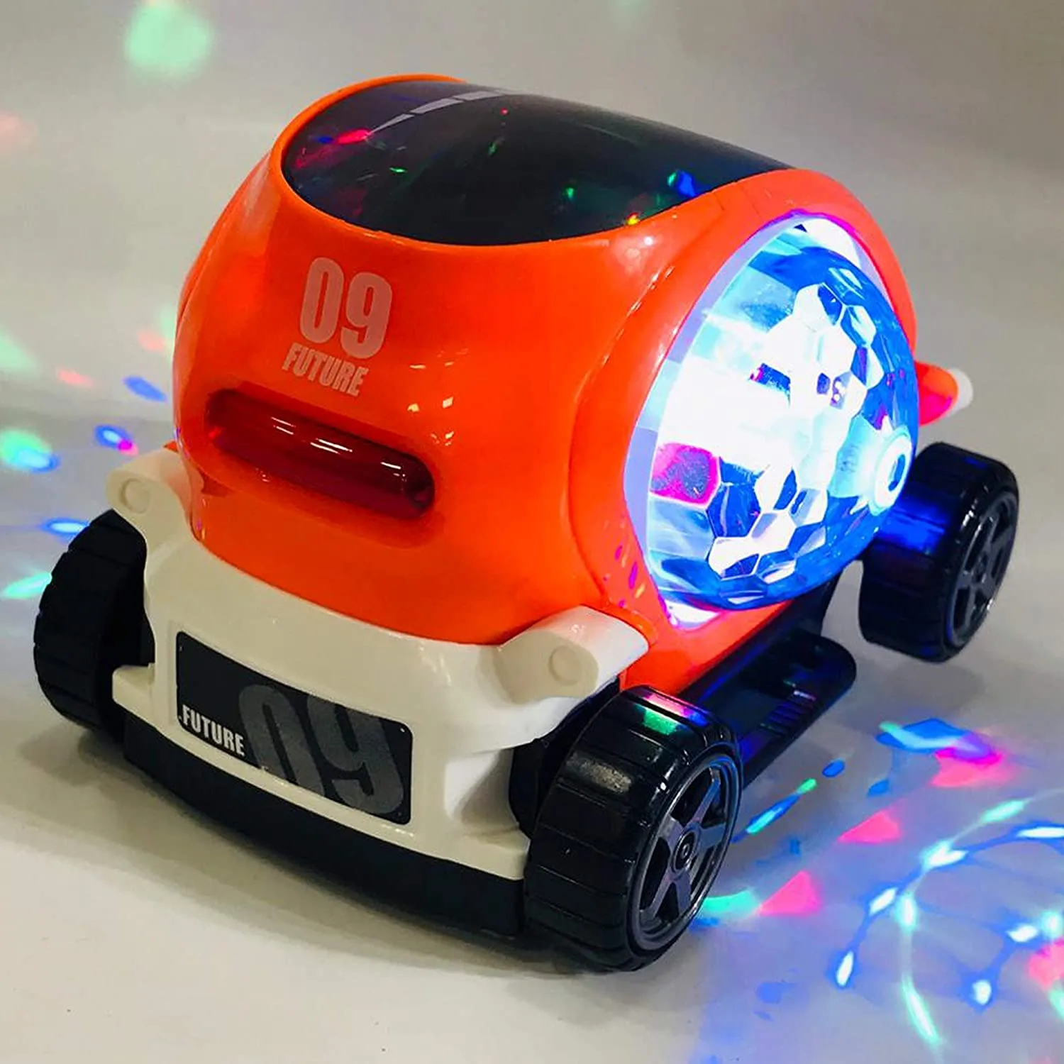 360 Degree Rotating 09 Car Musical Car Rotate 360° with Flashing Light & Music With Bump And Go Toy  (Multicolor) image 4