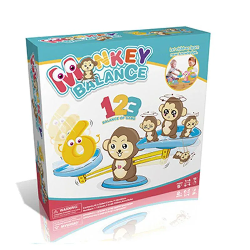 Monkey Balance Math Game, Monkey Weighing Scale Montessori Educational Stem Counting Toys for Kids 3 4 5 Years Old Age (E) image 5