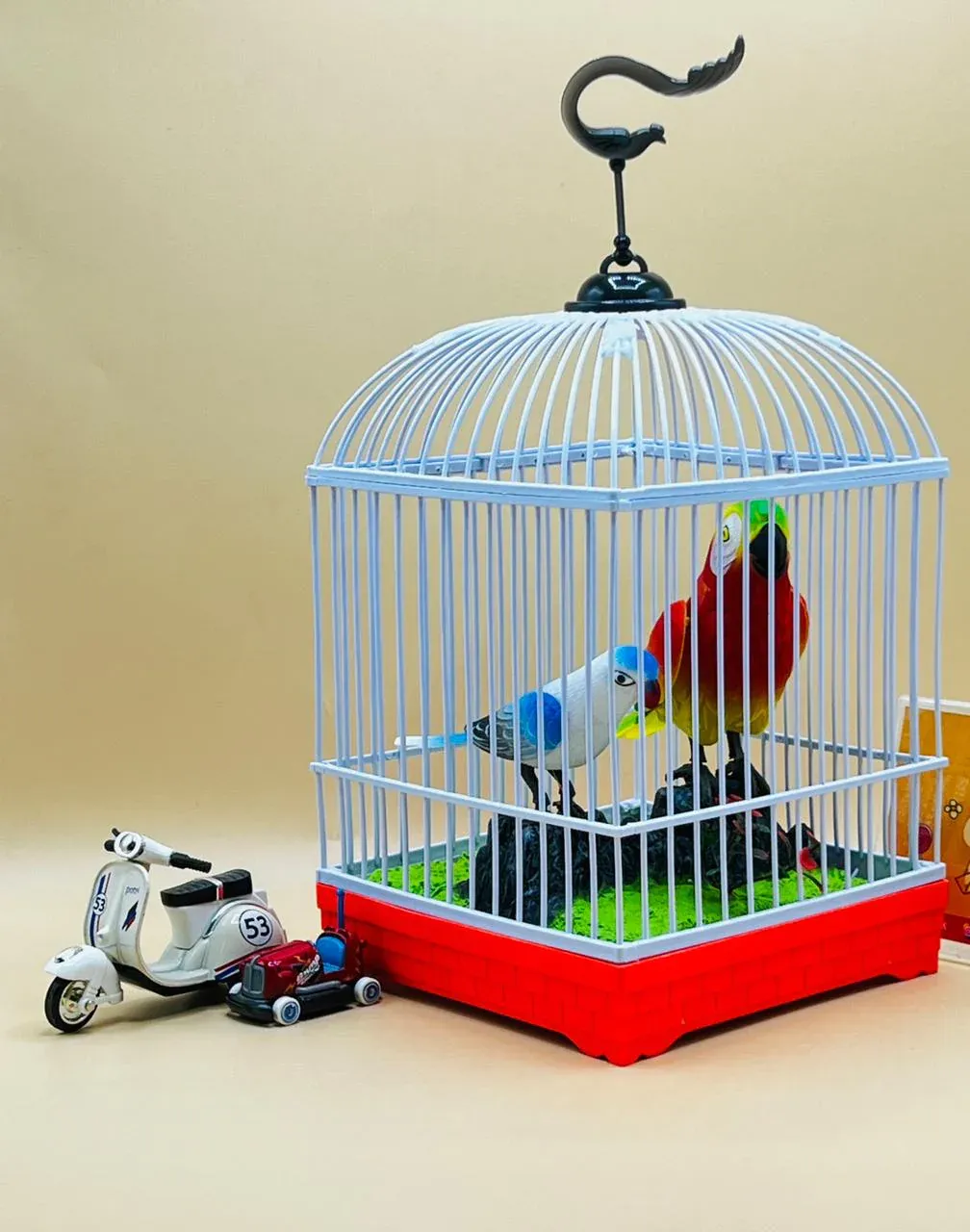 Beautiful Singing Birds Induction Electric Parrot Toy Bird Children Parrot Cage Toys For Kids image 3
