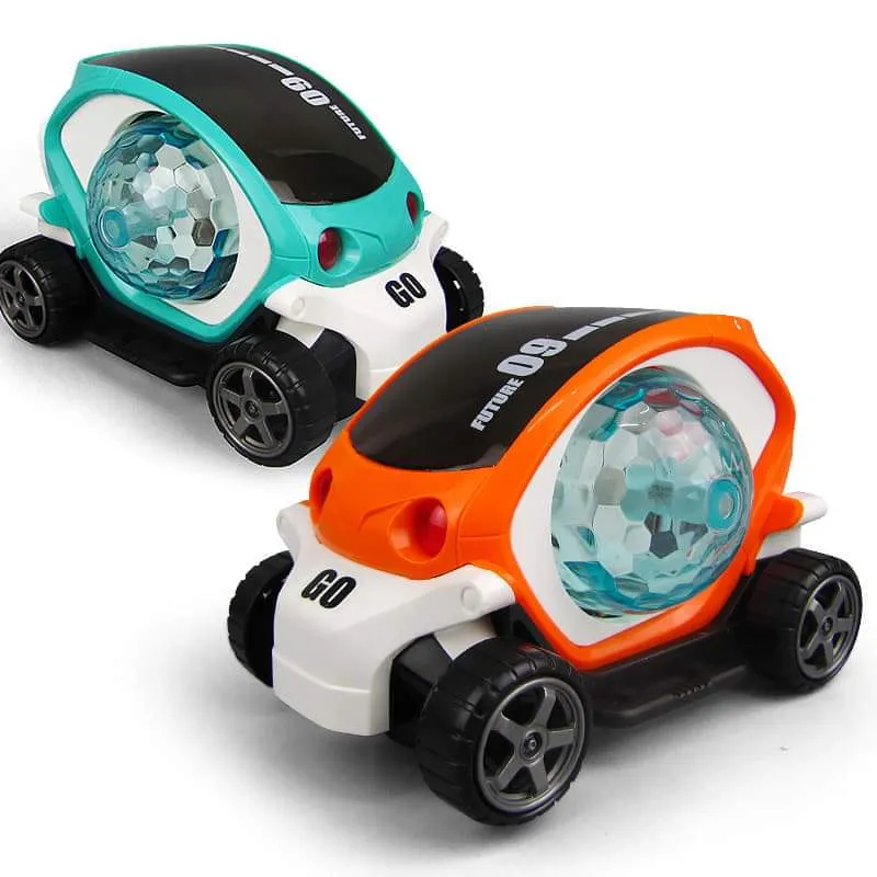 360 Degree Rotating 09 Car Musical Car Rotate 360° with Flashing Light & Music With Bump And Go Toy  (Multicolor) image 3