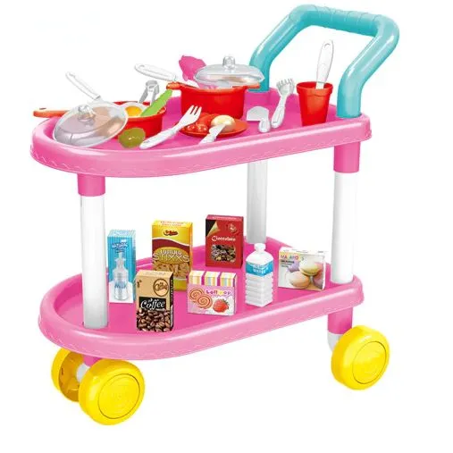 My Little Trolley Tea Cart Set - Perfect for Imaginative Tea Parties Toy For Kids image 4