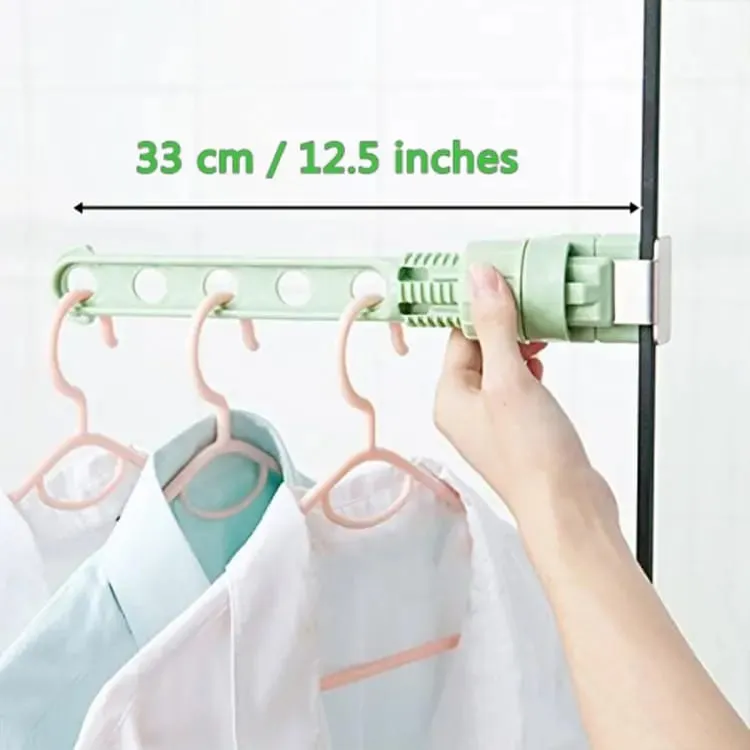 Window Frames Clothes Horse, Clothes Fan for Wall Interior Window Door 5 Hole Clip Hanger Holes Hanging Rack for Inside, Outside, Travel, Hotel Dignified image 2