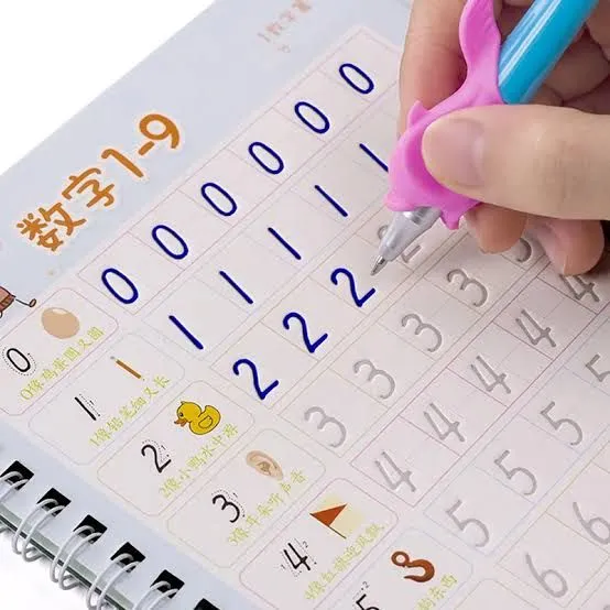 Magical Tracing Workbook Reusable Calligraphy Copybook Practice Drawing Book with Pen and Eraser,Help Children Improve Concentration and Hand-Eye Coordination
 64 Pages image 6
