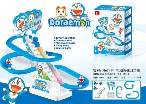 Climbing Stairs Track Toy Playful Roller Coaster Toy Electric Track Toys with Flashing Lights and Music for Toddlers and Kids image 5
