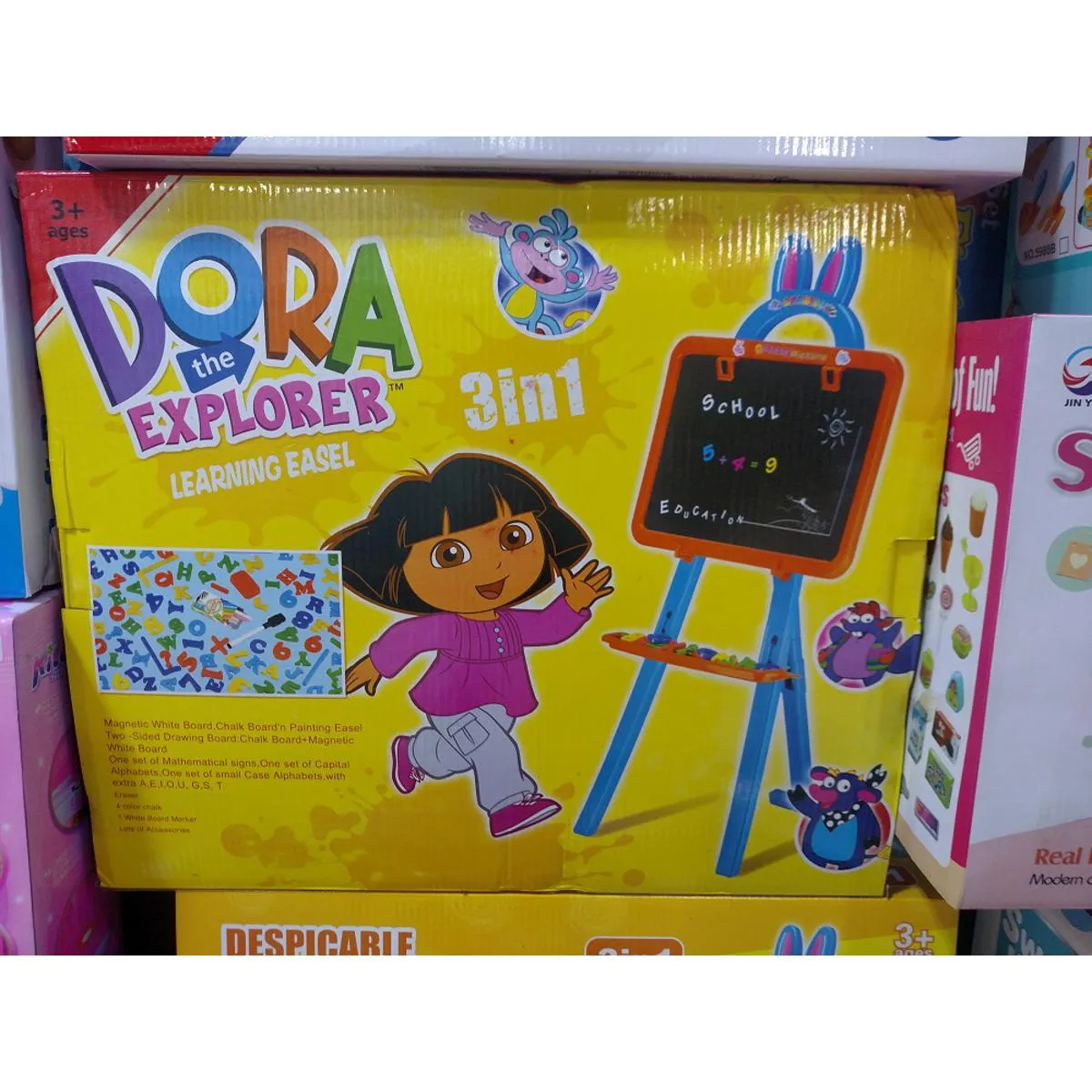 Learning Easel And Art Drawing Board Double Faced Drawing And Writing Board - 3 in 1 Easel Board