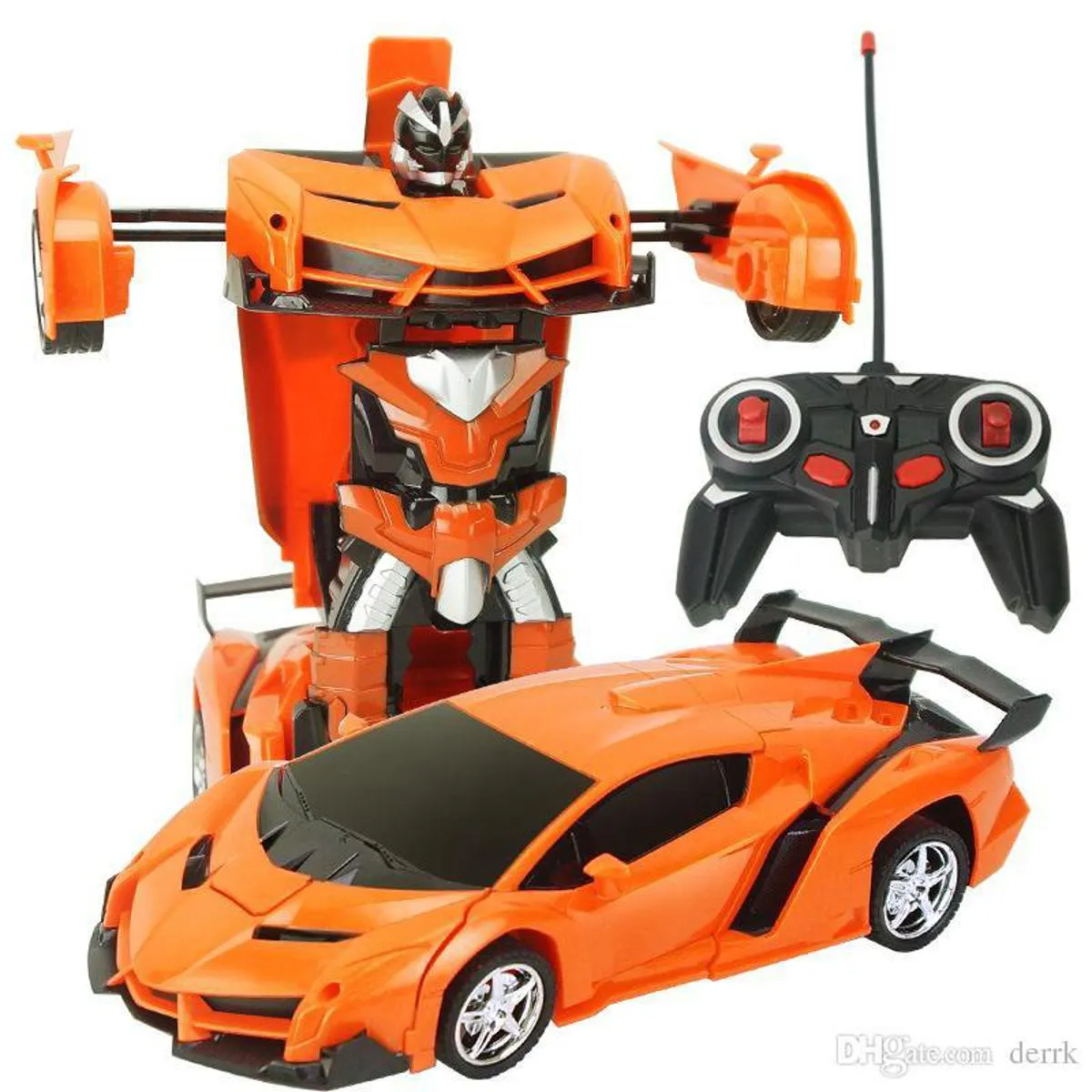 Rc Transformer Lamborghini Car Toy Remote Control Rechargeable 2 IN 1 Robot Car image 3