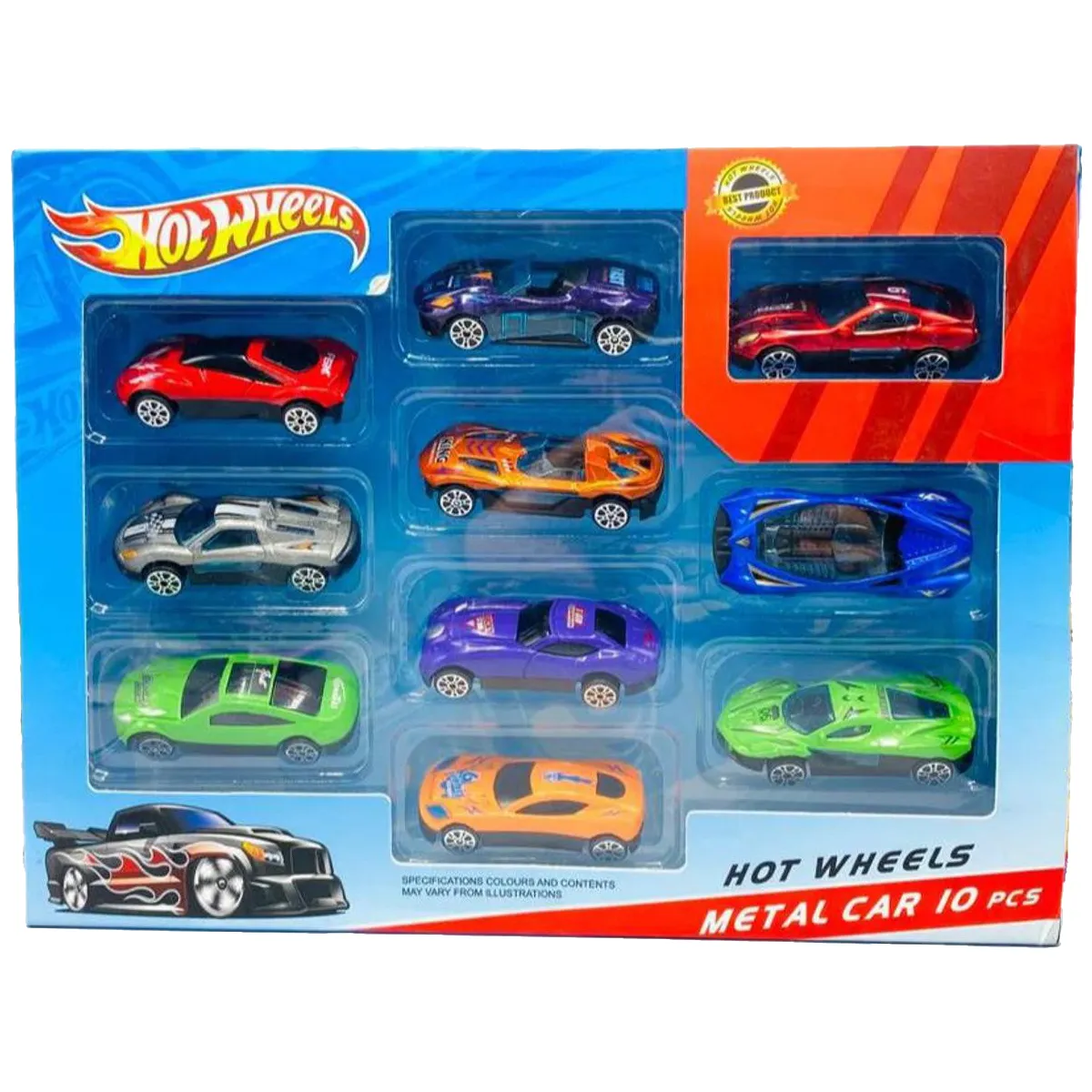 Pack Of 10 Metal Cars Pack Alloy Box Die Cast Metal Car Set Toys For Kids Children and Boys