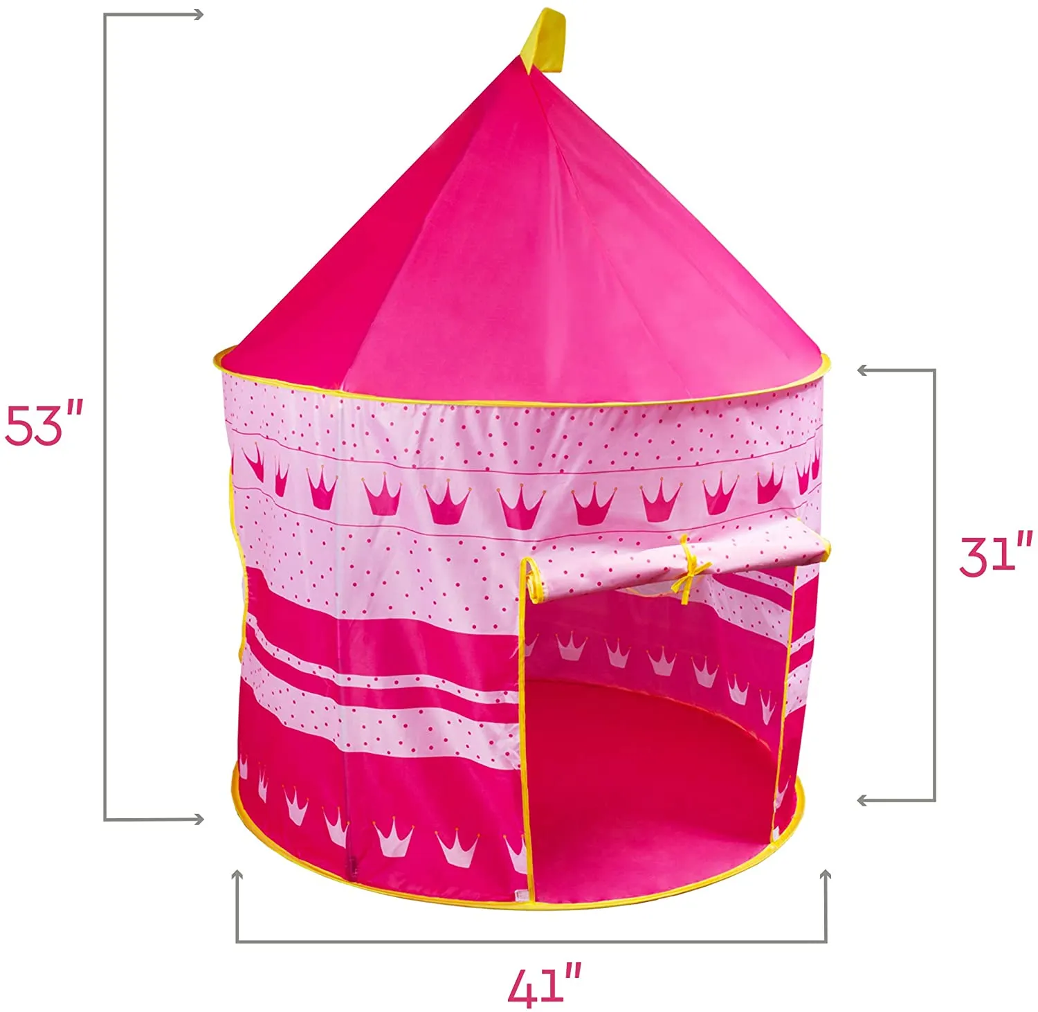 Kids Tent Toy Princess Playhouse - Toddler Play House Pink And Blue Castle for Kid Children Girls Boys Baby Indoor & Outdoor Toys Foldable Playhouses Tents with Carry Case Great Birthday Gift Idea image 4