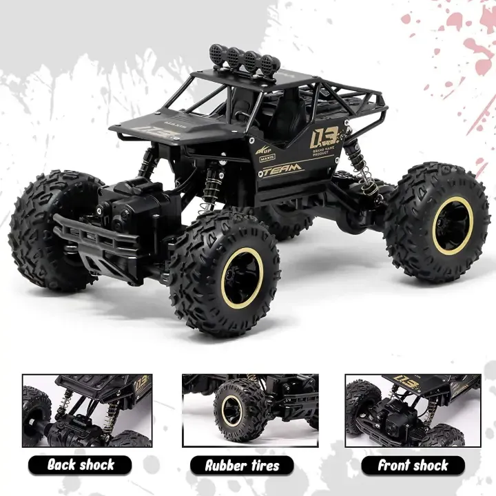 RC Car Remote Control Truck 4x4 Off Road Monster Truck for Kids, 2.4Ghz 1:16 Rock Crawler with Two Rechargeable Batteries Waterproof for All Terrain Electric Toy Car for Boys and Girls image 6