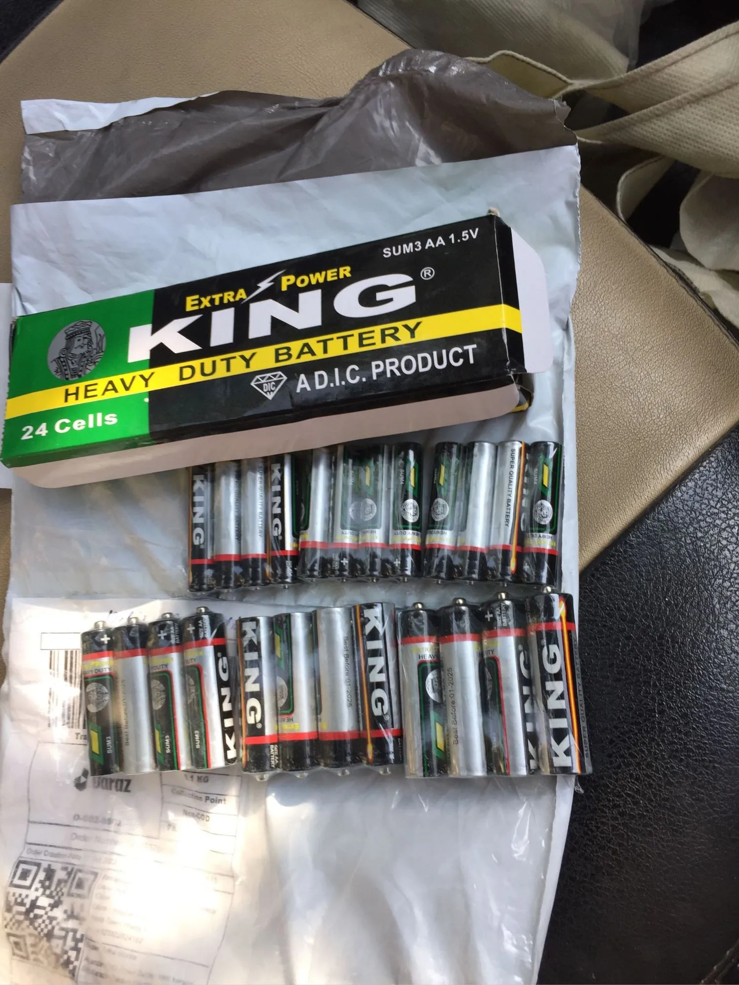 Heavy Duty King Battery AA 1.5V Orignal King Heavy Duty Cell Pack of 4 - 12 - 24 AA Size Regular Cell image 4