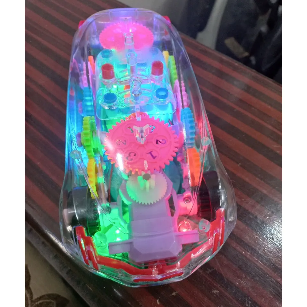 Concept Musical and 3D Lights Kids Transparent Car , Toy for 2 to 5 Year Kids Baby Toy, Multicolor image 3