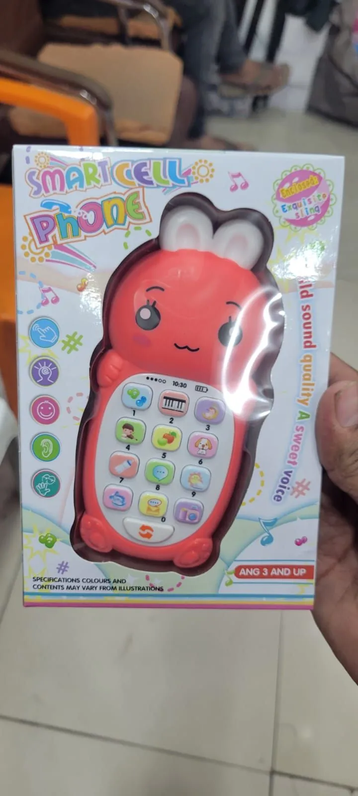 Baby Simulative Rabbit Phone, Children's Music And Lighting Toys, Early Education Puzzle Phone, Piano Music, Lullabies, Word Recognition, Letter Songs, Nursery Rhymes, Number Recognition image 3