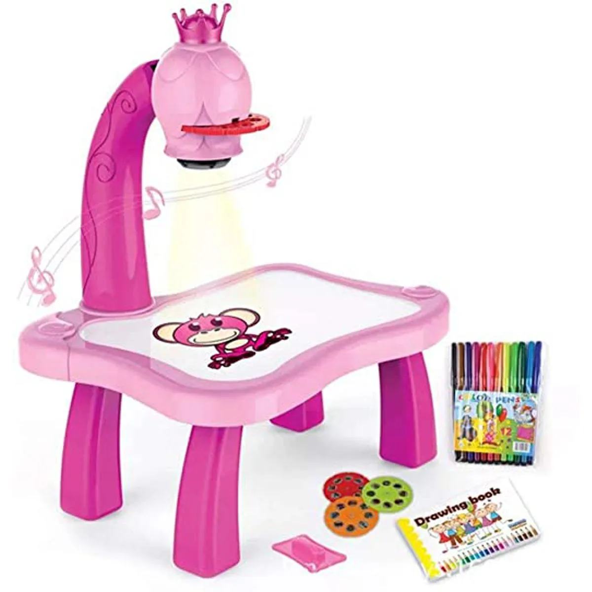 Hello Kitty 3 In 1 Kids Painting Drawing Activity Kit Projector Table - 24 Pattern