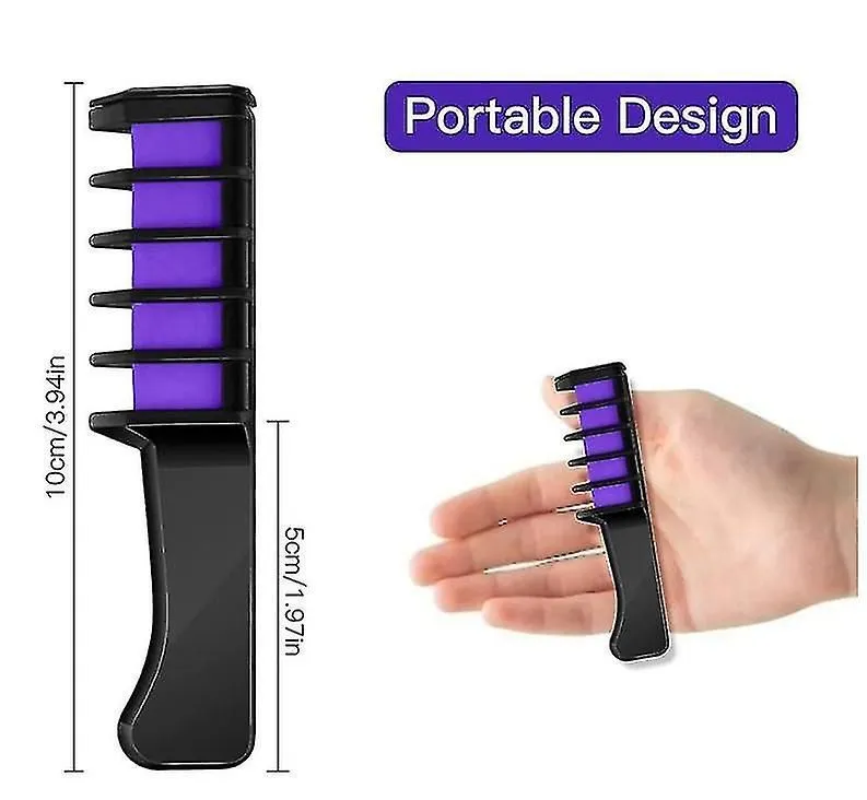 Hair Chalk Comb, 5Colors Temporary Hair Dye Marker Gifts for Adults 8 9 10 11 12 years old Girls Kids for Halloween Christmas Birthday Party, Cosplay image 3