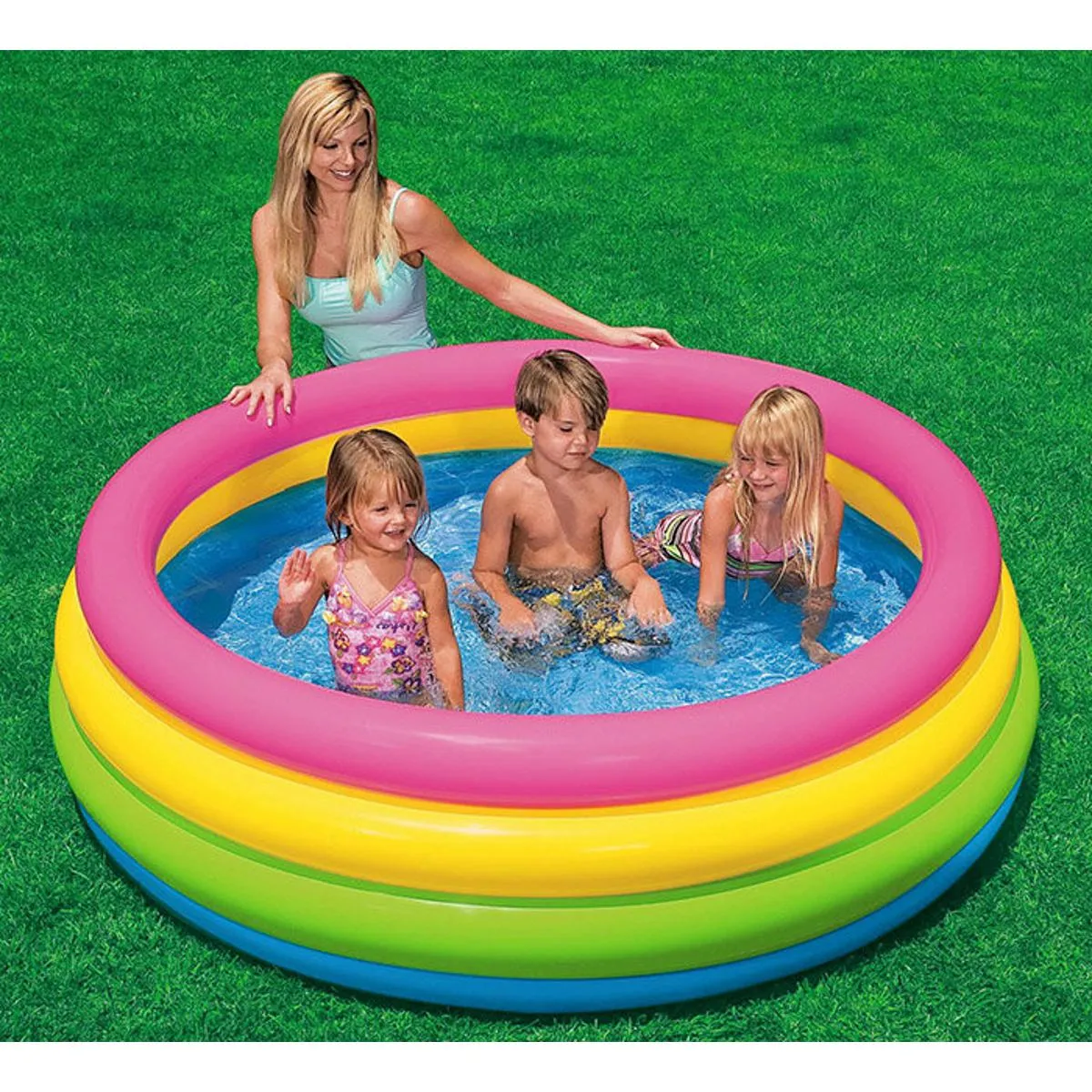 INTEX - Sunset Glow Baby Pool For Kids Inflatable Kids Bath Tub For Children - 6FT