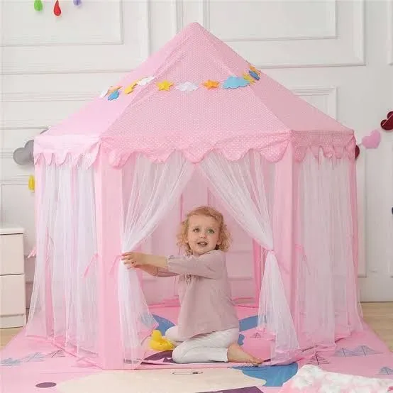 Princess Castle Tent For Girls Fairy Play Tents for Kids Hexagon Playhouse Toys For Children Or Toddlers Indoor Or Outdoor Games image 3