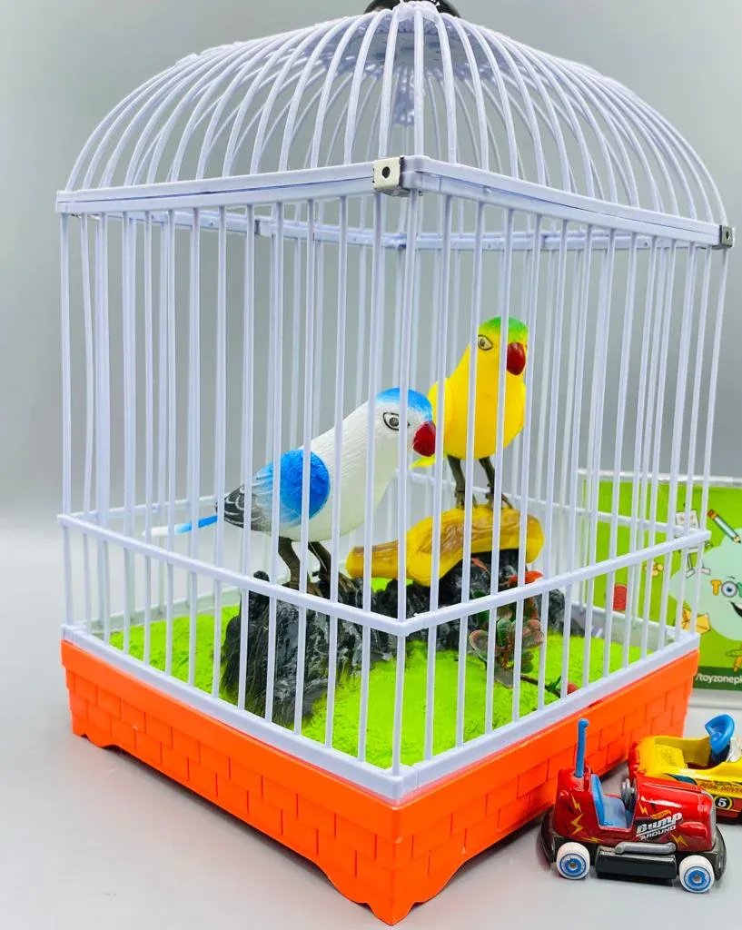 Beautiful Singing Birds Induction Electric Parrot Toy Bird Children Parrot Cage Toys For Kids image 4