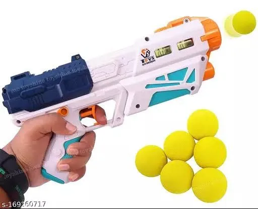 FunBlast Dual Function 5 Ball & Water Shoot Gunn Toy - Gunns Toys for Boys, Kids, Children | 2 in 1 Water Shoot Gun with 3 Bowling Pins & 5 Soft Ball Bullet Toy Gunss