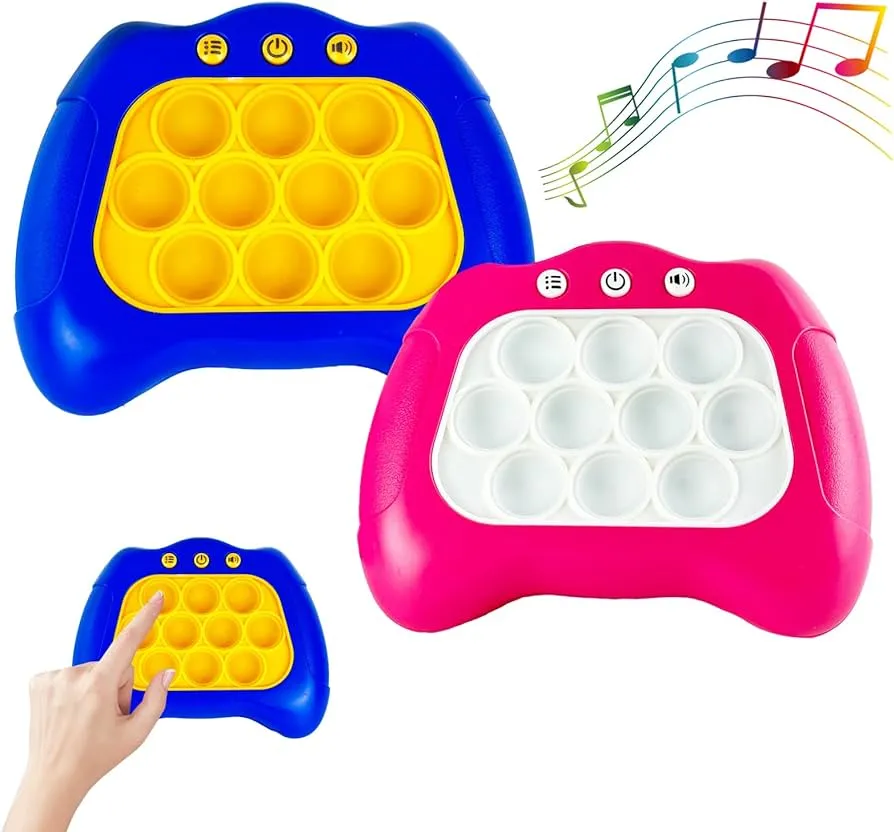 Quick Push Game Pop Popsocket Electronic Pushit Pro Super Bubble Pop Game Light Push Up Poplight Antistress Fidget Toys with Box image 2