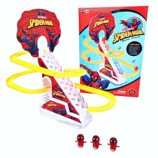 Climbing Stairs Track Toy Playful Roller Coaster Toy Electric Track Toys with Flashing Lights and Music for Toddlers and Kids image 3