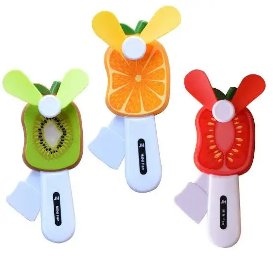 Interesting Palm Pressure Mini Fan Fruit Shape Cute Squeeze Toys / Cool Summer Fan/ Fan Without Battery (Multi Color) 