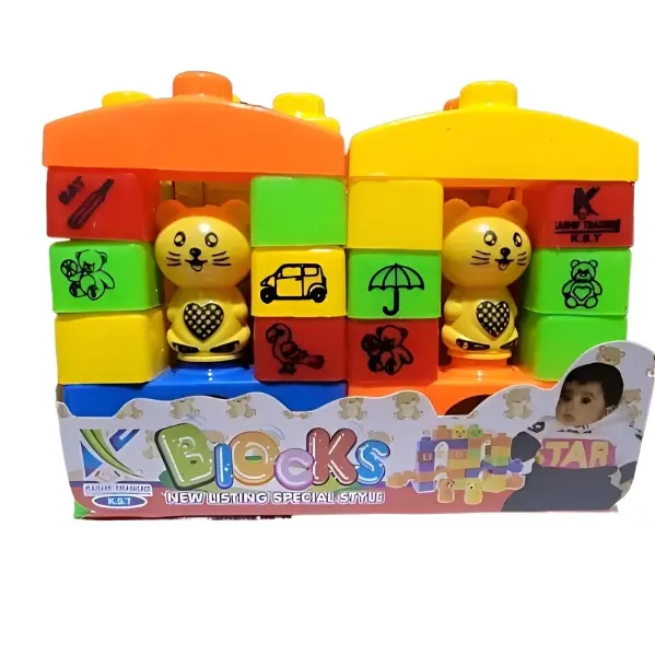 Building Blocks for Kids – 32 Pcs, House Building Blocks Block Game for Kids Multicolor Cartoon Blocks For Leaning Creative And Learning Building Blocks Toy