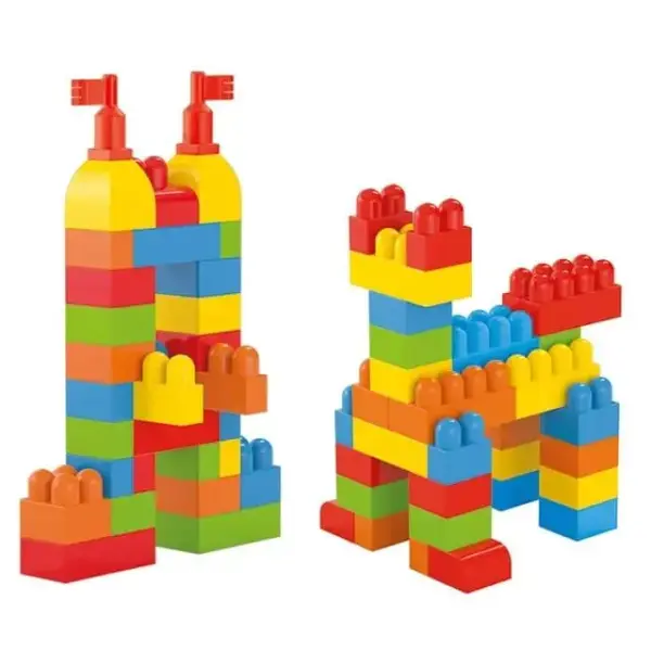 Building Blocks 54 - 95 Pieces large Big jumbo Mega Bricks construction educational Multi color block brick Assemble BPA Free toy set bag safe for kids
