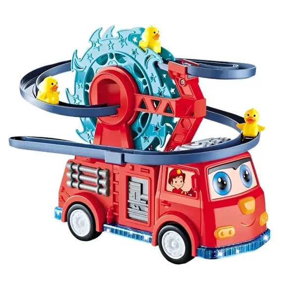 Duck Climbing Stairs, Electric Universal Fire Rail Car, Music And Lighting Ferris Roller Skate Slide Toys, Boys Girls Kids Toys