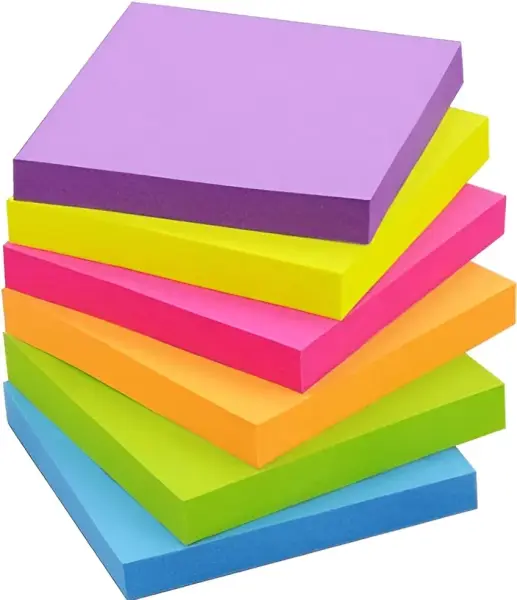 Sticky Notes Post it Pastel Sticky Note Clear Self-Sticky Annotation, 3x3 Inch 76*76 MM  Waterproof Translucent Color Memo Pad for Office & School (Assorted, Pack of 100 Random Colours)